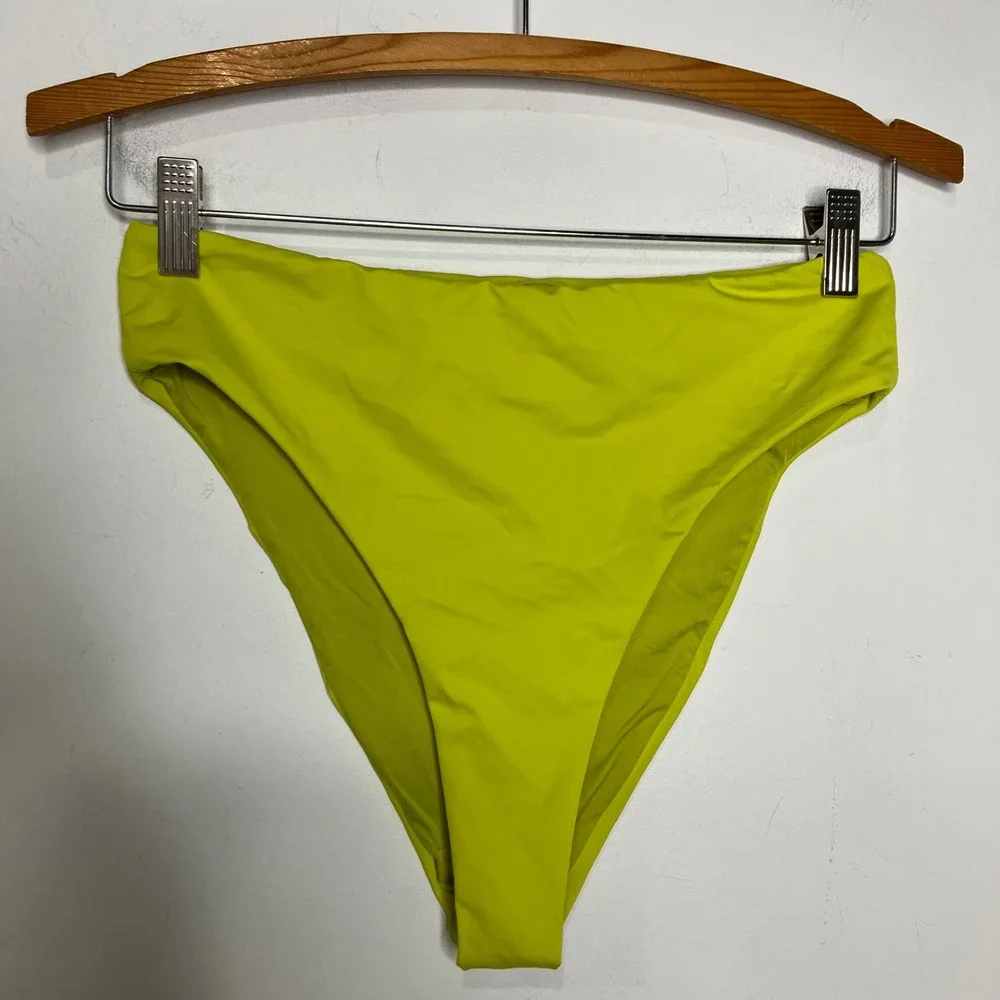 Skims green yellow cheeky bikini bottom women's size medium new‎ without tags